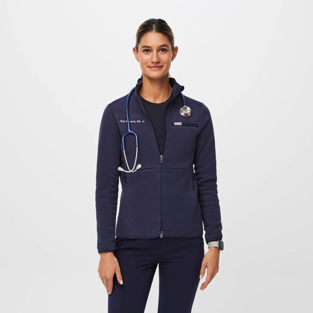 Figs navy on shift  Fleece Jacket